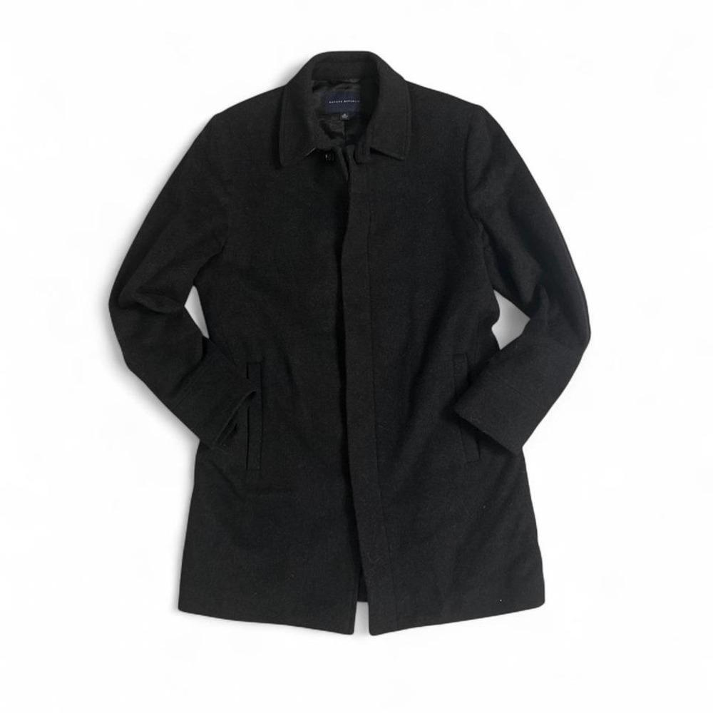 Black wool pea coat Banana Republic Size Medium